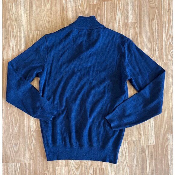 Robert Graham Luxurious Knit Mens Blue Half Zip Mock Neck Sweater Small #1526118 - Picture 2 of 5